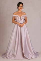 Plus Size Satin Gown